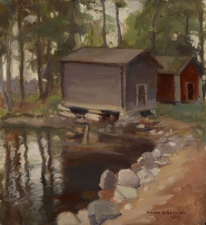 Lakeside Sheds, Viitasaari, 1929. Creator: Vilho Sjöström.