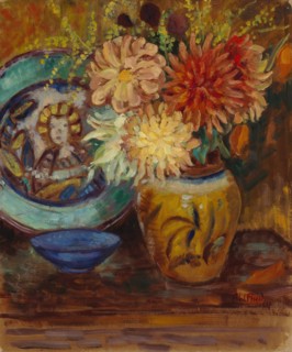 Chrysanthemums, 1927. Creator: Alfred William Finch.