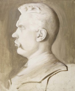 Albert Edelfelt (after a sculpture by Ville Vallgren), 1893-1900. Creator: Hugo Simberg.
