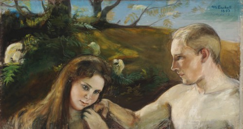 Adam and Eve, 1897. Creator: Magnus Enckell.