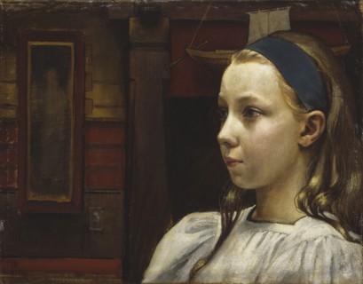 Head of a Girl, Little Anna, 1897. Creator: Akseli Gallen-Kallela.