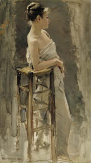 Model Study, 1885. Creator: Akseli Gallen-Kallela.