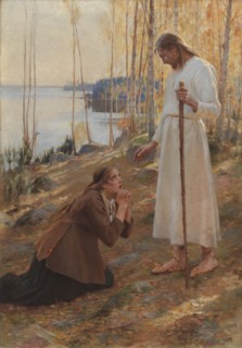 Christ and Mary Magdalene, a Finnish Legend, 1890. Creator: Albert Edelfelt.