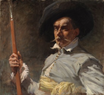 Self-Portrait in 17th Century Costume; Self-Portrait in Dress of the 17th Century, 1889. Creator: Albert Edelfelt.