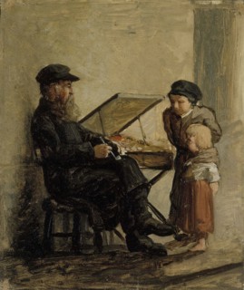 A Russian Salesman of Sweet Cakes at the Helsinki South Harbour Market, sketch, 1873. Creator: Albert Edelfelt.
