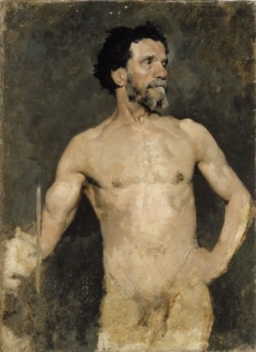 Male Model, Study, 1874-1875. Creator: Albert Edelfelt.
