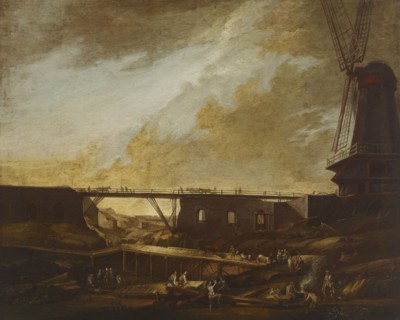 Suomenlinna under Construction, the Thunberg Mill, c1760-1763. Creator: Augustin Ehrensvard.