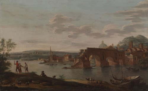 Rome, Ponte Rotto, 1756. Creator: Eugene Ceceri.