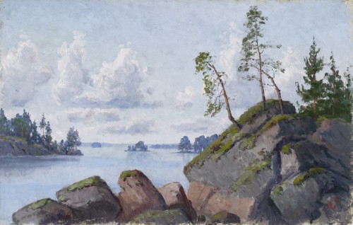 Shore Landscape, c1880-1910. Creator: Ellen Favorin.