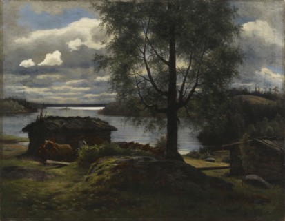 View from Aurejarvi lake in the Parish of Kuru, 1872. Creator: August Fredrik Ahlstedt.
