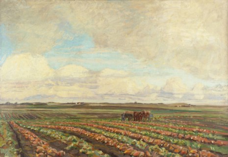 Harvest of Turnips, 1925-1927. Creator: Fritz Syberg.