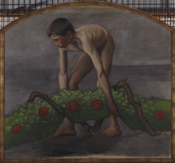 Garland Bearer; Boy Carrying the Garland of Life, 1905. Creator: Hugo Simberg.