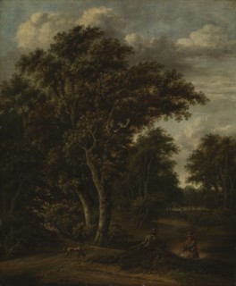 Anglers by a pond, c1670s. Creator: Jacob van Ruisdael.