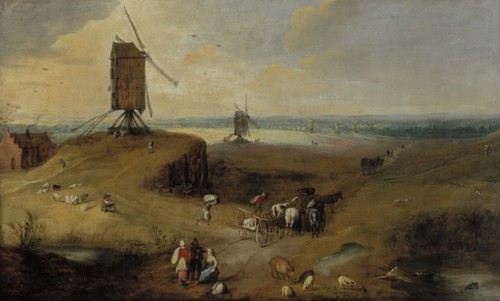 Windmill landscape in Flanders, 1607-1635. Creator: Joos de Momper, the younger.