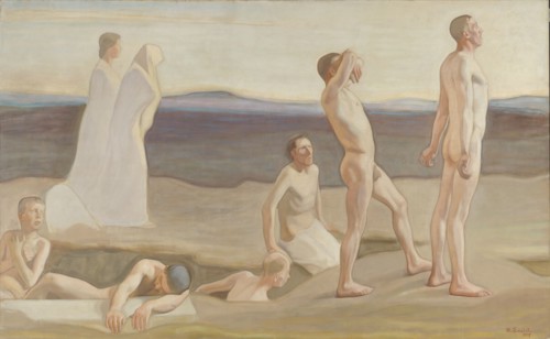 Resurrection, study for the left side of the altarpiece at Tampere Cathedral, 1907. Creator: Magnus Enckell.