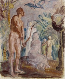 Bird of Paradise, sketch, 1925. Creator: Magnus Enckell.