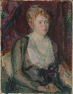 Portrait of Mrs. Agda Vilén, 1917. Creator: Magnus Enckell.