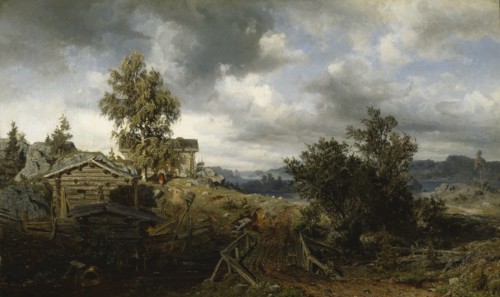 Crofter's Cottage in Kuru, 1860. Creator: Werner Holmberg.