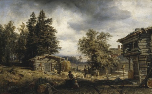 Cottage in Kuru, 1859. Creator: Werner Holmberg.