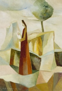 Mary and The Infant Jesus, 1944. Creator: Ole Kandelin.