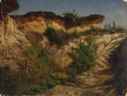 Sand pit, exercise, 1854. Creator: Werner Holmberg.