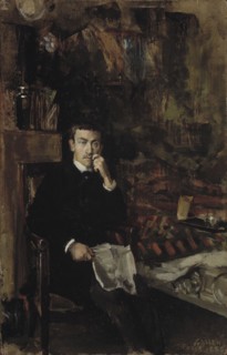 Bohemian, Portrait of the Norwegian Artist C. A. Dørnberger, 1888. Creator: Akseli Gallen-Kallela.