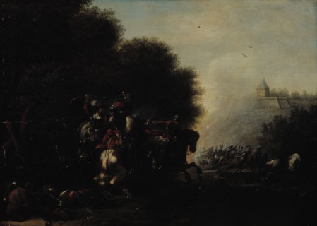 Scene from a cavalry battle, c1640-1660. Creator: Philip Wouverman.