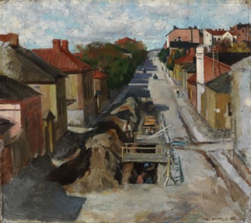 View from Fredrikinkatu, 1883. Creator: Akseli Gallen-Kallela.