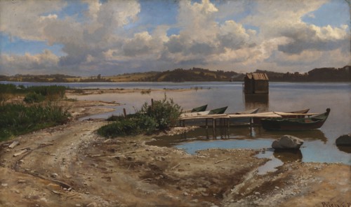 Landscape from Prien, 1870. Creator: Hjalmar Munsterhjelm.
