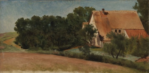 German Farmhouse by a Road, 1863. Creator: Hjalmar Munsterhjelm.