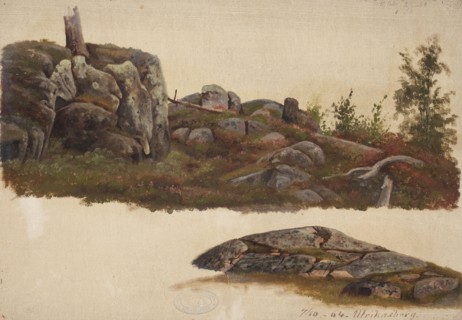 Landscape Study, Ullanlinna in Helsinki, 1864. Creator: Magnus von Wright.