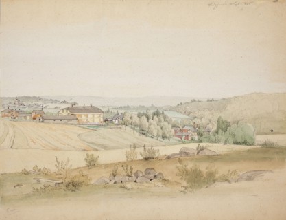 Landscape from Högfors, 1865. Creator: Magnus von Wright.