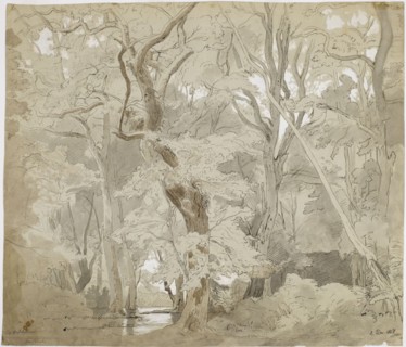 Grove Landscape, Copy after Schirmer, 1868. Creator: Oscar Kleineh.