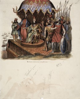 Xerxes inspects his fleet, 1849. Creator: Karl Anders Ekman.