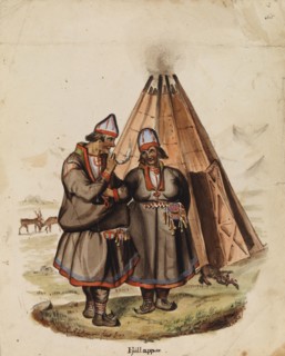 Two Samis, 1849. Creator: Karl Anders Ekman.