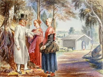 Meeting on a church trip, 1830-1899. Creator: Johan Knutson.