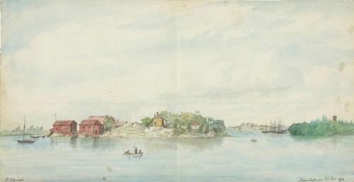 View of Hanasaari, 1873. Creator: Oscar Kleineh.