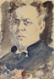 Self-portrait, 1916. Creator: Santeri Salokivi.