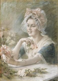 Flower Girl, 1884. Creator: Albert Edelfelt.