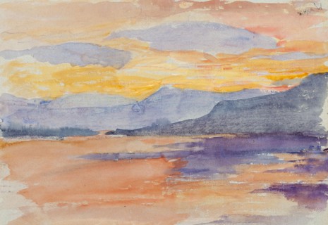 Fell landscape in evening twilight. Creator: Maria Wiik.