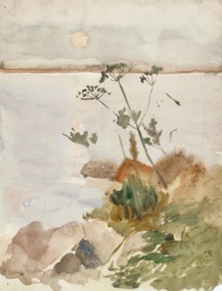 Seashore in the Moonlight, c1890s. Creator: Albert Edelfelt.