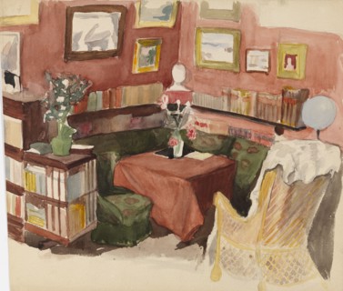 Interior from Annie and Berta Edelfelt's Home in Helsinki, 1900-1905. Creator: Albert Edelfelt.