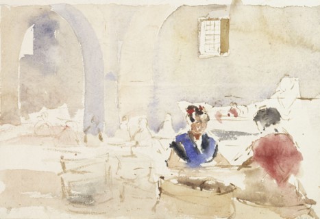 Interior from Spain (Tobacco Factory in Seville), 1881. Creator: Albert Edelfelt.
