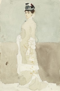 A woman in a walking suit, c1890s. Creator: Albert Edelfelt.