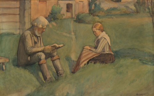 Tranquil Sunday, 1896. Creator: Albert Gebhard.