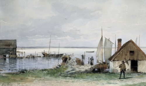 Fishing Spot at Blekinge, 1880-1924. Creator: Anna Palm de Rosa.