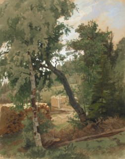 Landscape from Leppalahti, 1859. Creator: Werner Holmberg.
