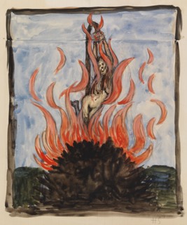The Witch at the Stake, c1900. Creator: Hugo Simberg.