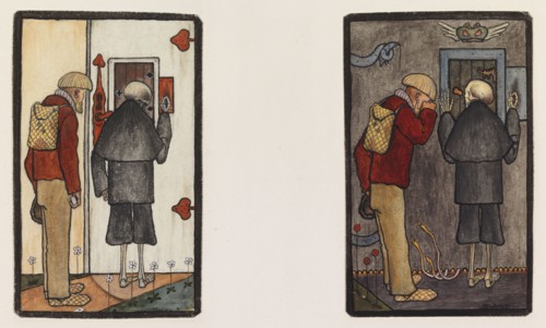 The Peasant and Death at the Gates of Heaven and Hell, 1897. Creator: Hugo Simberg.