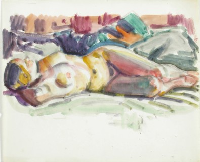 Reclining Nude, c1910s. Creator: Verner Thome.